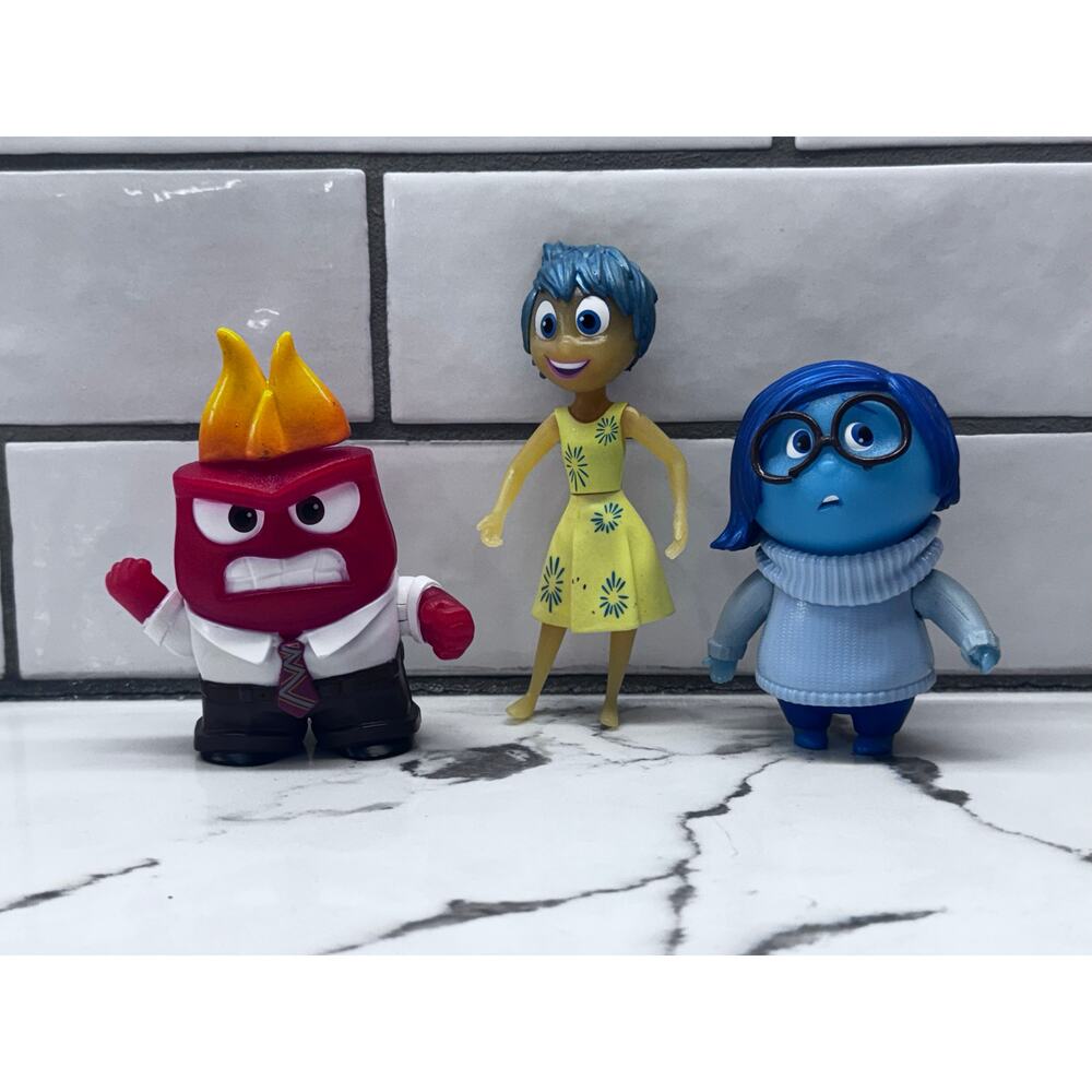 Disney Pixar Movie Inside Out Figures Joy Anger Sadness TOMY
